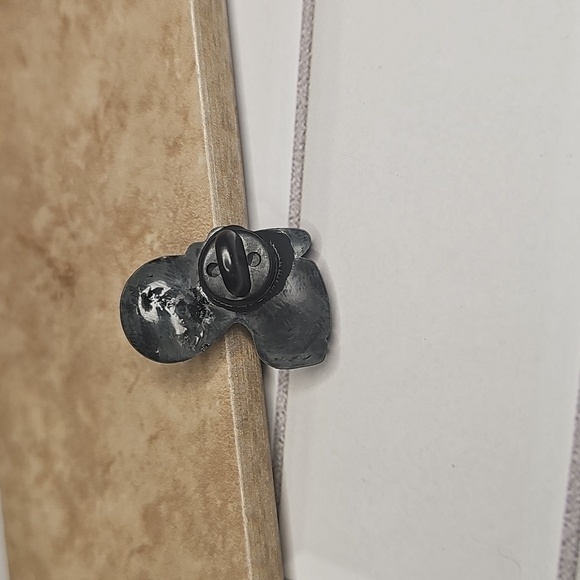 Glittery Green Peace Alien Kids Rubber Pin - Picture 2 of 2